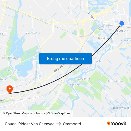 Gouda, Ridder Van Catsweg to Ommoord map