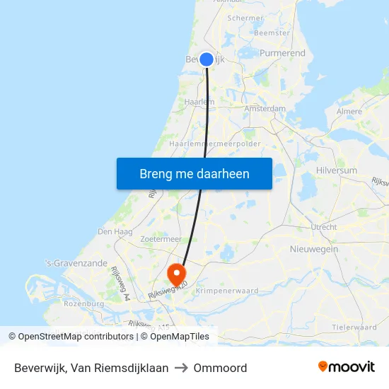 Beverwijk, Van Riemsdijklaan to Ommoord map