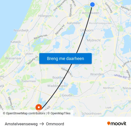 Amstelveenseweg to Ommoord map