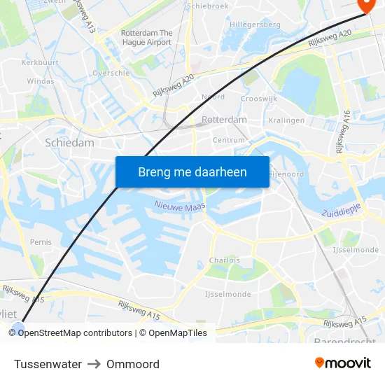 Tussenwater to Ommoord map