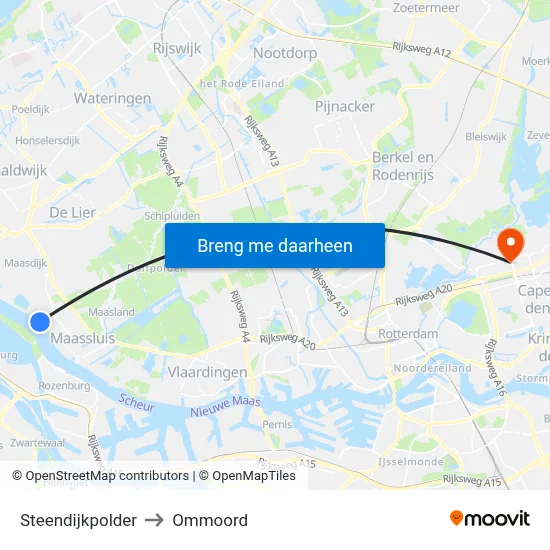 Steendijkpolder to Ommoord map