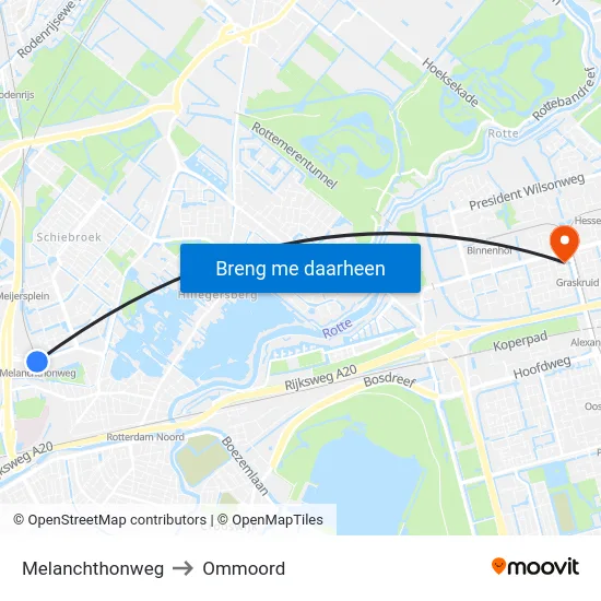 Melanchthonweg to Ommoord map