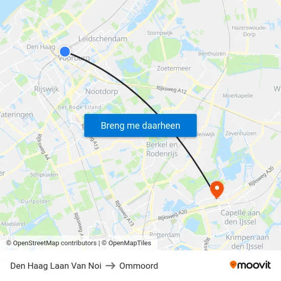 Den Haag Laan Van Noi to Ommoord map