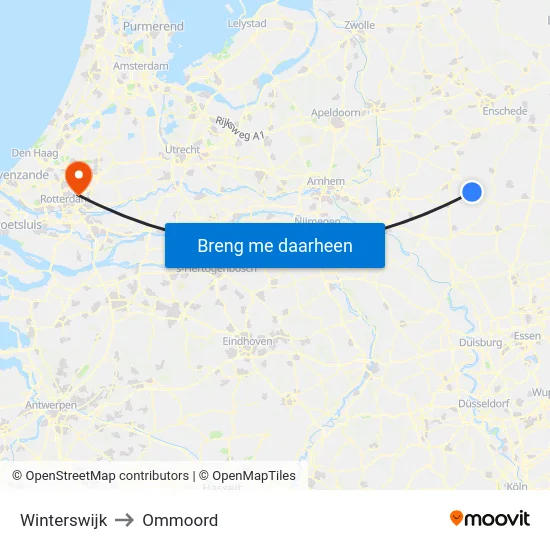 Winterswijk to Ommoord map