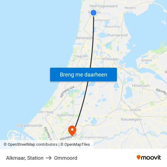 Alkmaar, Station to Ommoord map