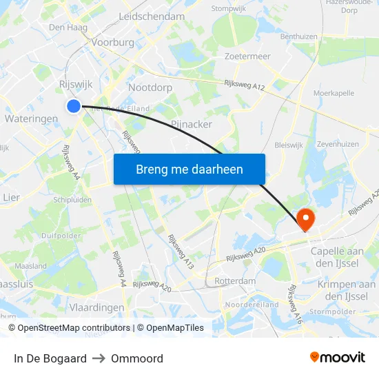 In De Bogaard to Ommoord map