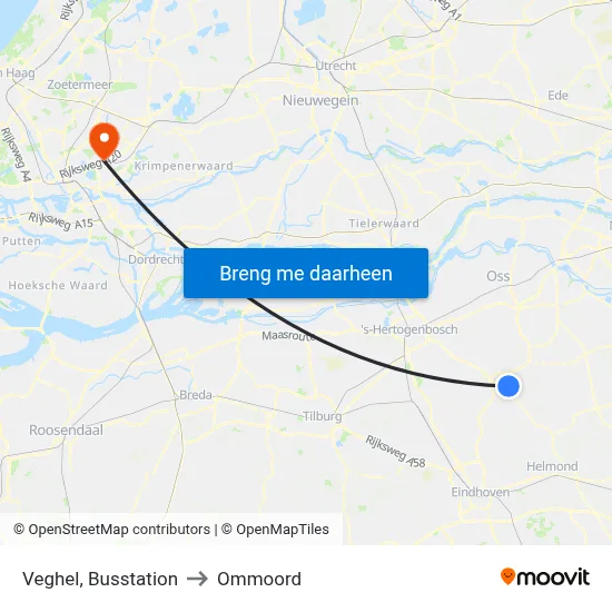 Veghel, Busstation to Ommoord map