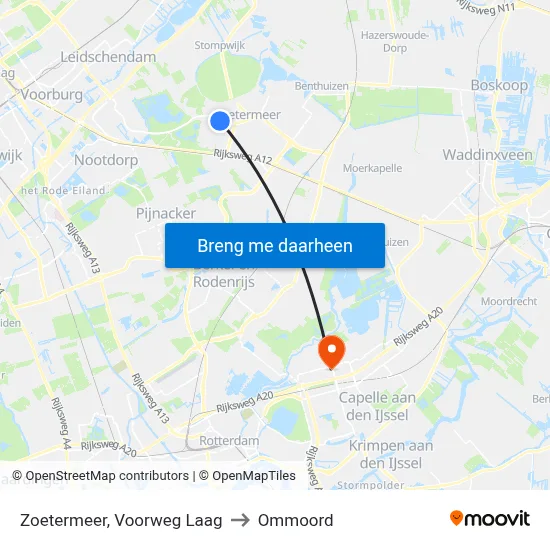 Zoetermeer, Voorweg Laag to Ommoord map