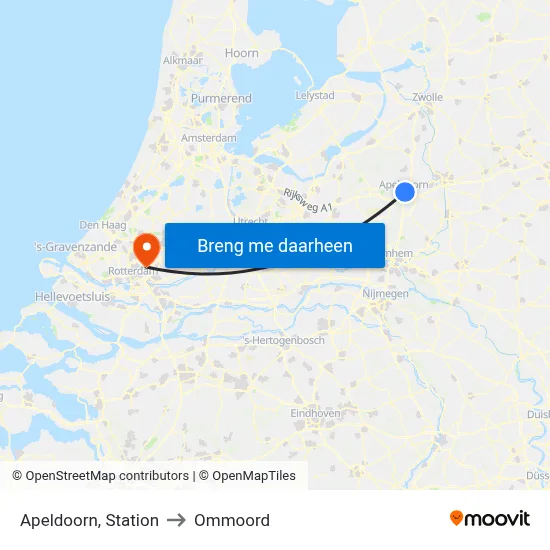 Apeldoorn, Station to Ommoord map