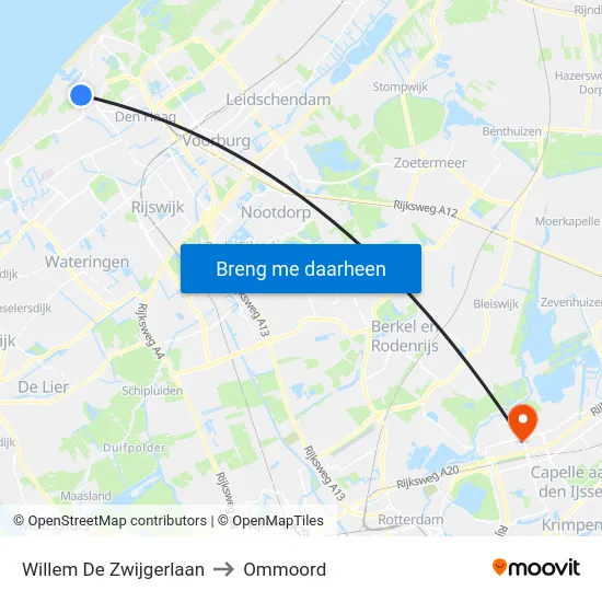 Willem De Zwijgerlaan to Ommoord map