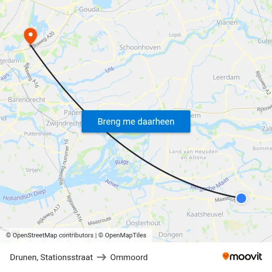 Drunen, Stationsstraat to Ommoord map