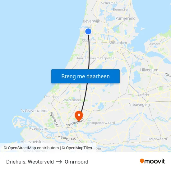 Driehuis, Westerveld to Ommoord map