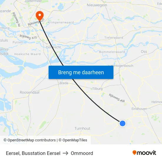 Eersel, Busstation Eersel to Ommoord map