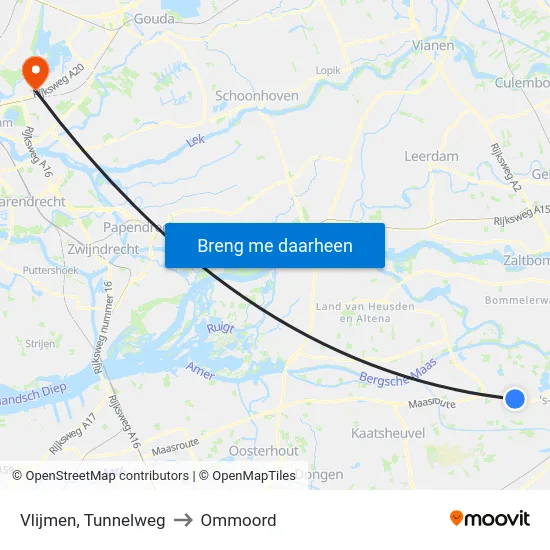 Vlijmen, Tunnelweg to Ommoord map