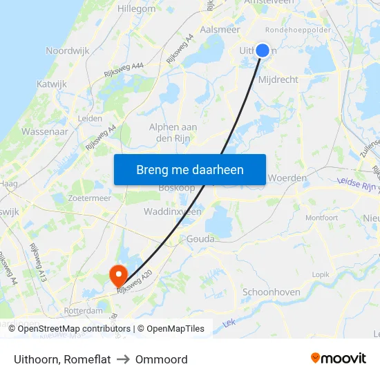 Uithoorn, Romeflat to Ommoord map