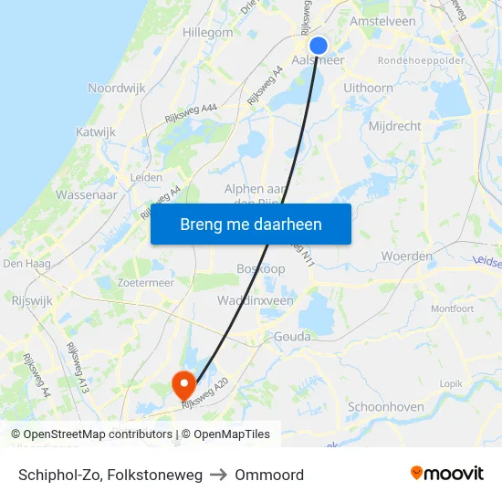 Schiphol-Zo, Folkstoneweg to Ommoord map