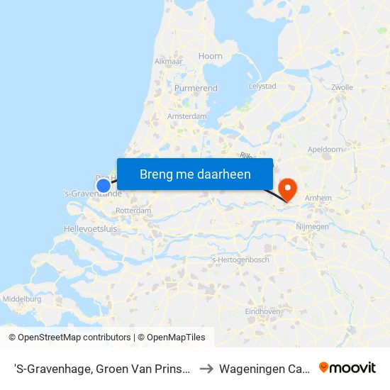 'S-Gravenhage, Groen Van Prinstererlaan to Wageningen Campus map