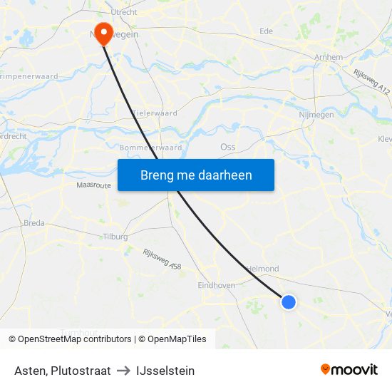 Asten, Plutostraat to IJsselstein map
