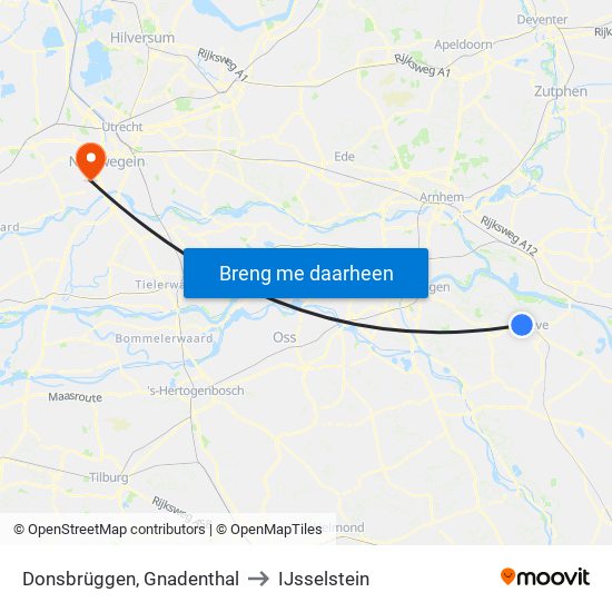 Donsbrüggen, Gnadenthal to IJsselstein map