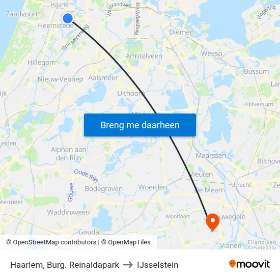 Haarlem, Burg. Reinaldapark to IJsselstein map