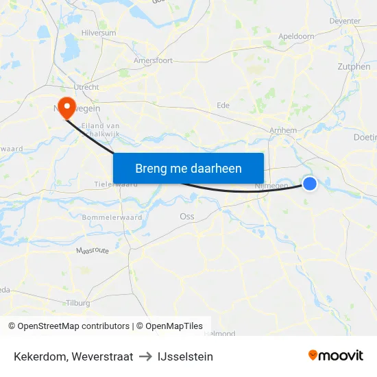 Kekerdom, Weverstraat to IJsselstein map