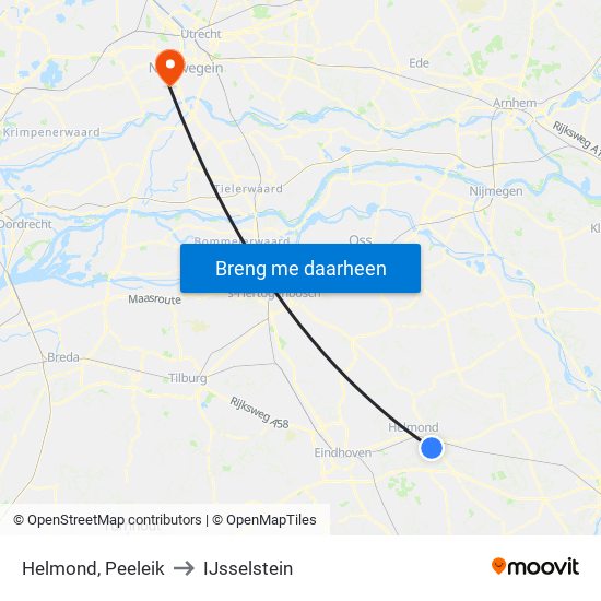 Helmond, Peeleik to IJsselstein map