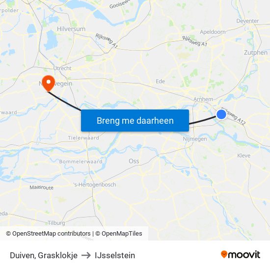 Duiven, Grasklokje to IJsselstein map