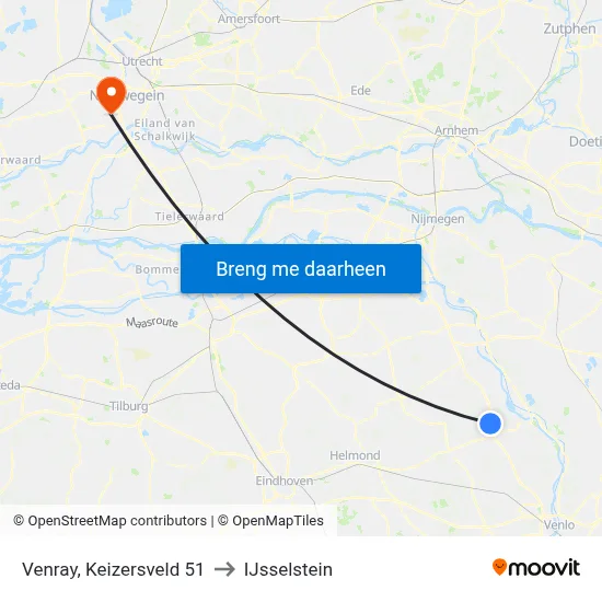 Venray, Keizersveld 51 to IJsselstein map