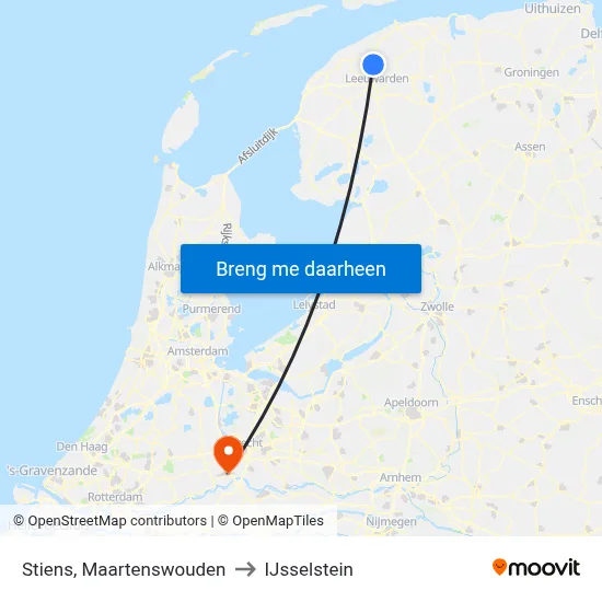 Stiens, Maartenswouden to IJsselstein map