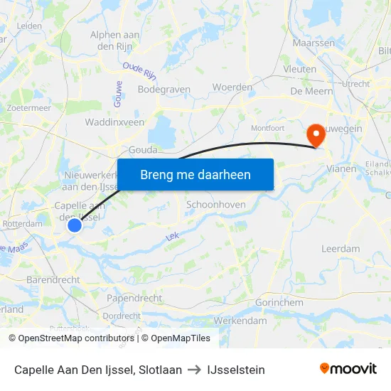 Capelle Aan Den Ijssel, Slotlaan to IJsselstein map