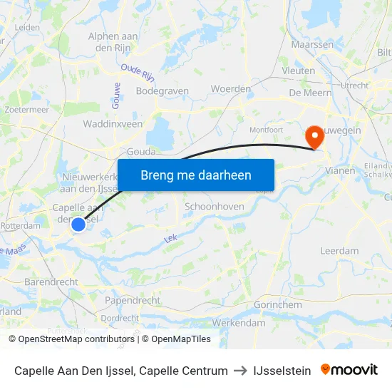 Capelle Aan Den Ijssel, Capelle Centrum to IJsselstein map