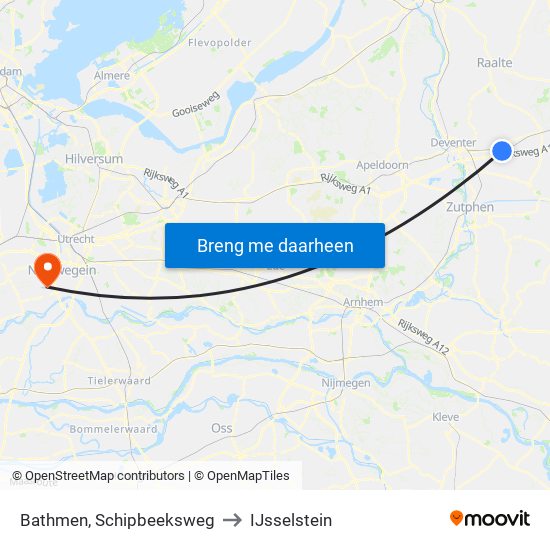 Bathmen, Schipbeeksweg to IJsselstein map