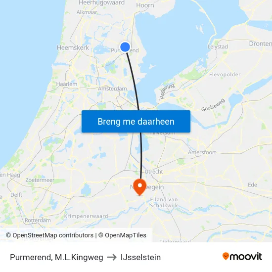 Purmerend, M.L.Kingweg to IJsselstein map