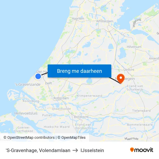 'S-Gravenhage, Volendamlaan to IJsselstein map