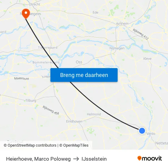 Heierhoeve, Marco Poloweg to IJsselstein map