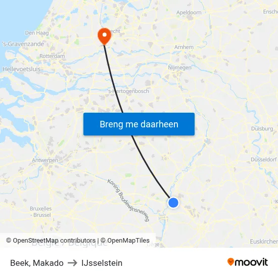 Beek, Makado to IJsselstein map