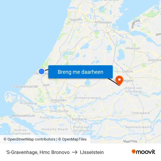 'S-Gravenhage, Hmc Bronovo to IJsselstein map