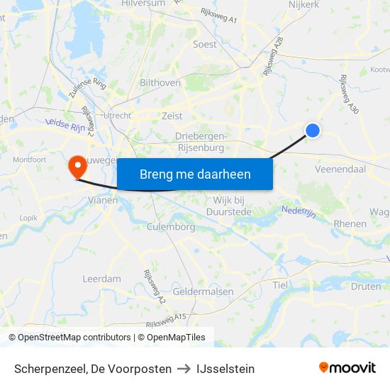 Scherpenzeel, De Voorposten to IJsselstein map