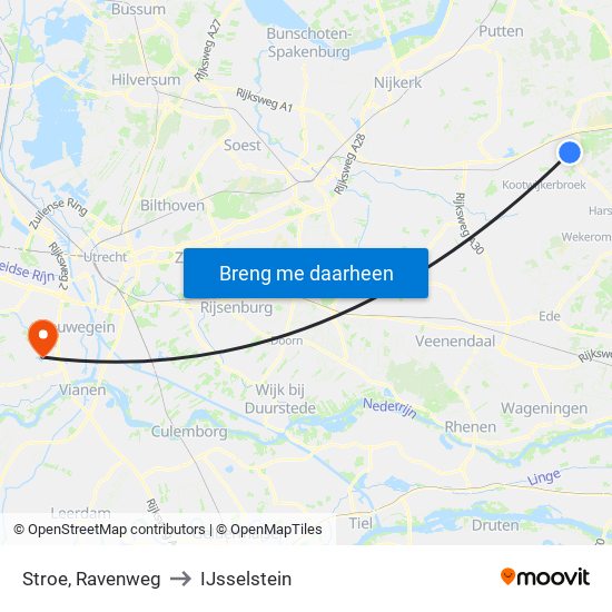 Stroe, Ravenweg to IJsselstein map