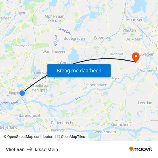 Vlietlaan to IJsselstein map