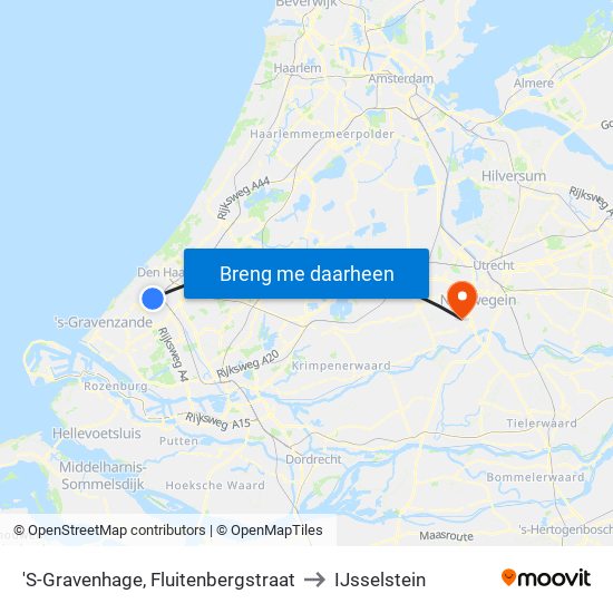 'S-Gravenhage, Fluitenbergstraat to IJsselstein map