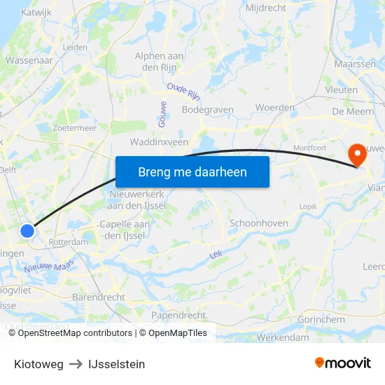 Kiotoweg to IJsselstein map
