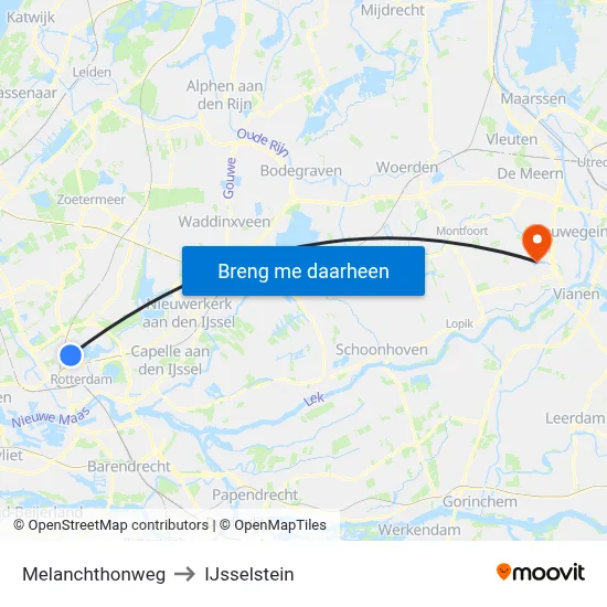 Melanchthonweg to IJsselstein map
