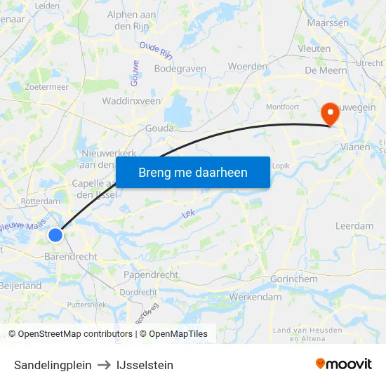 Sandelingplein to IJsselstein map