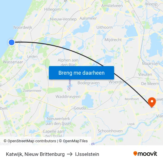 Katwijk, Nieuw Brittenburg to IJsselstein map