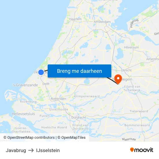 Javabrug to IJsselstein map