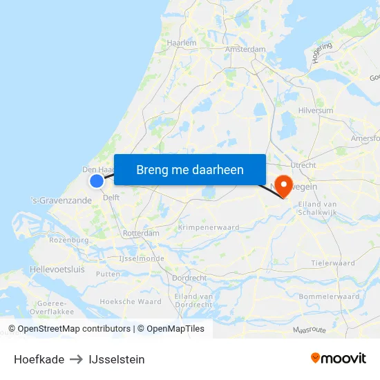 Hoefkade to IJsselstein map
