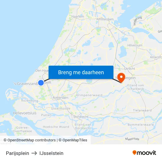 Parijsplein to IJsselstein map