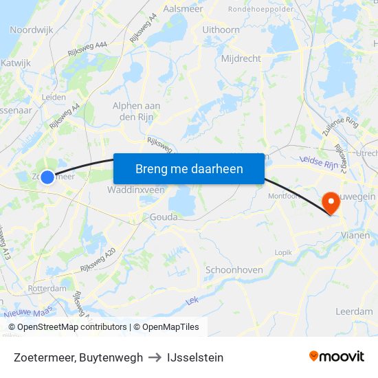 Zoetermeer, Buytenwegh to IJsselstein map