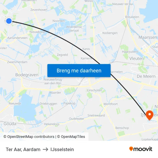 Ter Aar, Aardam to IJsselstein map